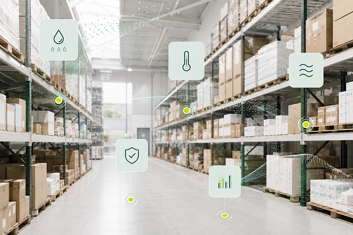 Space AIoT environmental intelligence for warehouse mold risk monitoring
